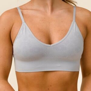 Branwyn Merino Wool Essential Bralette, Luna Gray, XL